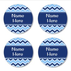 Chevron Round Name Label