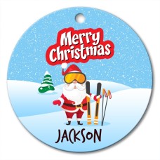 Beach Round Porcelain Ornament
