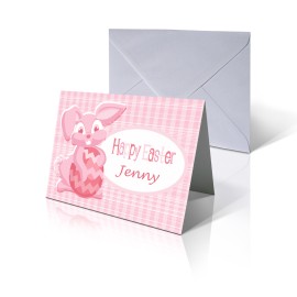 6x4 Landscape Easter Card Pink