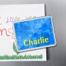 Fridge Magnet with Blue Robots