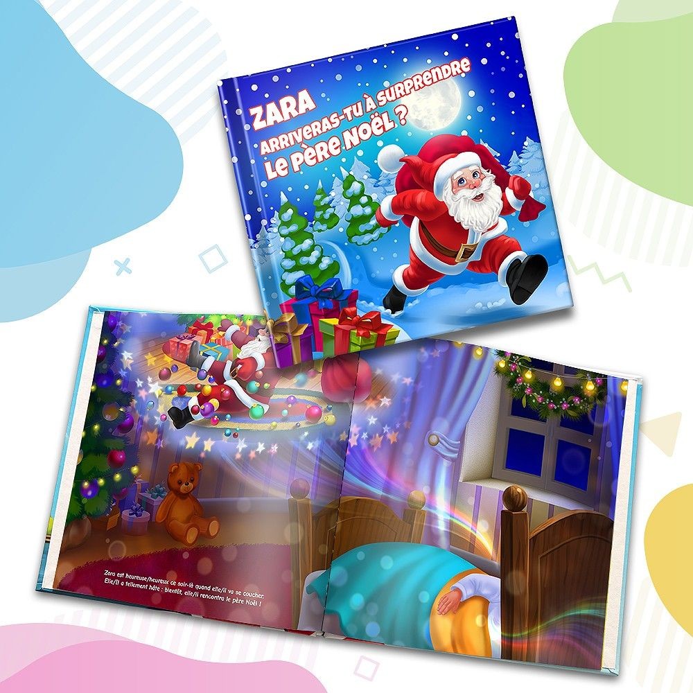 "Arriveras-tu à surprendre le père Noël ?" - Livre d'histoire Personnalisée - FR|CA-FR