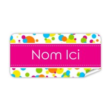 Étiquette Nominative Rectangulaire Bulle