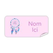 Étiquette Nominative Rectangulaire Attrape-Rêves