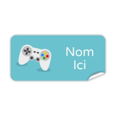 Étiquette Nominative Rectangulaire Jeux Vidéo