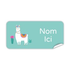 Étiquette Nominative Rectangulaire Lama