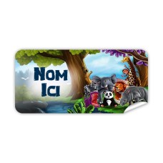 Étiquette Nominative Rectangulaire Se Rendre Au Zoo