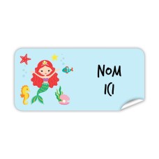 Étiquette Nominative Rectangulairee Sirène