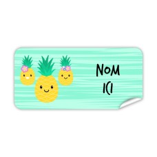 Étiquette Nominative Rectangulaire Ananas