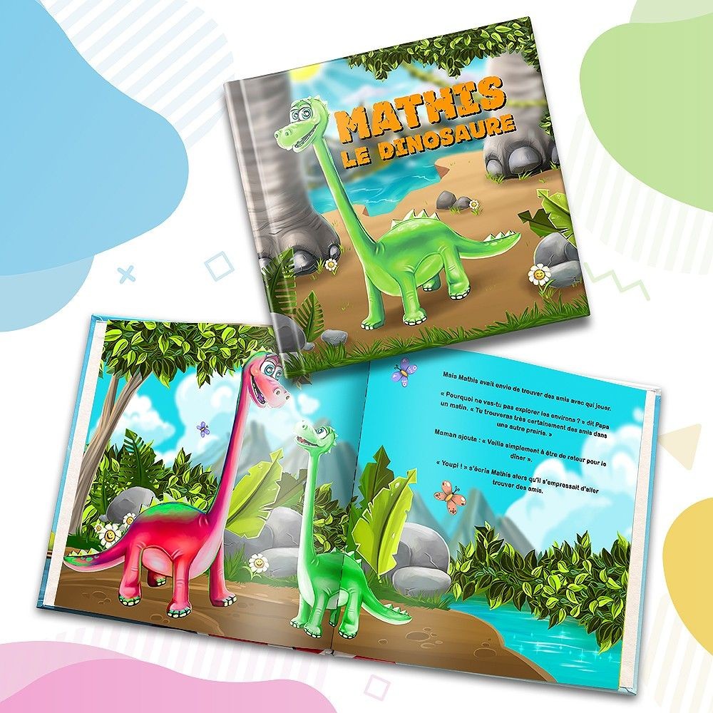 "Le Dinosaure" - Livre d'histoire Personnalisée - FR|CA-FR