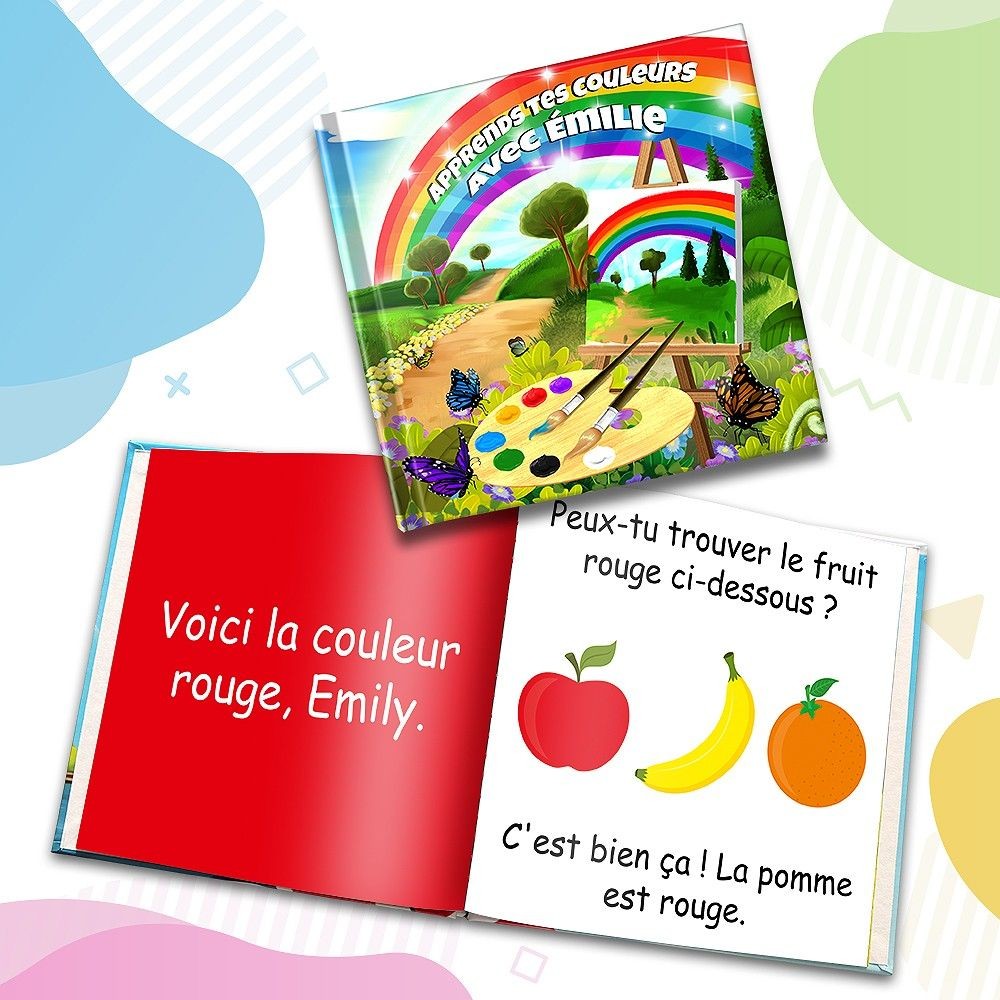 "Apprends tes Couleurs" - Livre d'histoire Personnalisée - FR|CA-FR