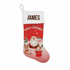 Red Santa Sequin Santa Stocking