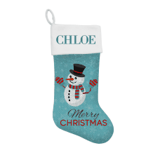 Snowman Sequin Santa Stocking