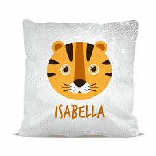 Tiger Magic Sequin Cushion Cover