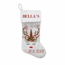 Unicorn Sequin Santa Stocking